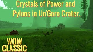 WoW ClassicWarrior levelingCrystals of Power and location of all Pylons in UnGoro Crater [upl. by Kamin328]