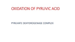 Oxidation of pyruvic acid Pyruvate Dehydrogenase complex  পাইরুভিক অ্যাসিডের জারণ  Class Xi [upl. by Yklam]