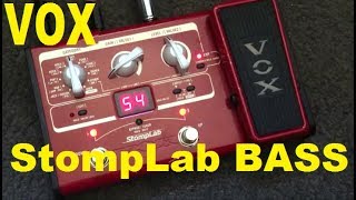 Vox StompLab for Bass ROCKS also see tutorial video separate [upl. by Brock85]