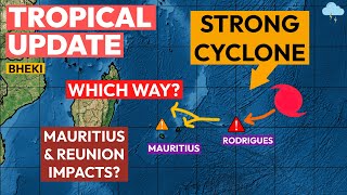 Strong Cyclone Bheki Threatens Mauritius Réunion and Rodrigues [upl. by Ahmed329]