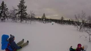 Saariselka 14km toboggan run [upl. by Buonomo]