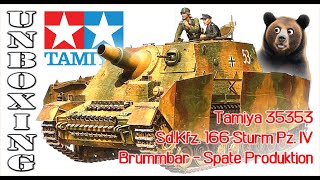 Unboxing del Sturmpanzer IV Brummbar de Tamiya 35353 [upl. by Scharf576]