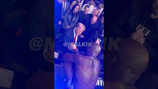 🏆🇺🇸 JON JONES HANDS UFC HEAVYWEIGHT TITLE TO PRESIDENT DONALD TRUMP AT UFC 309 [upl. by Nauqed]