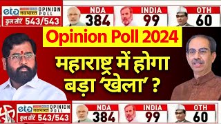 Lok Sabha Election 2024 Opinion Poll LIVE Maharashtra में होगा बड़ा खेल   Eknath  Uddhav  NCP [upl. by Naesad]