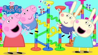 Peppa Pig English Episodes  Marble Run Challenge with Peppa Pig [upl. by Ermengarde576]