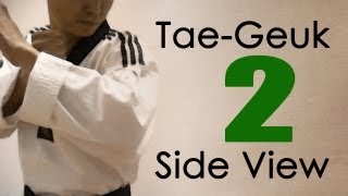 WT Taekwondo Poomsae Taegeuk 2 Jang  Side View  태극 2장  TaekwonWoo [upl. by Thill]