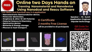 FREE Online 2nd day Hands on using Nanodcal amp Rescu modelling amp simulation Software [upl. by Caesaria]