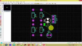 Design Board Convert AC 220v to DC 12v Electronic Circuit Design PCB in Proteus ARES [upl. by Aihseyt]