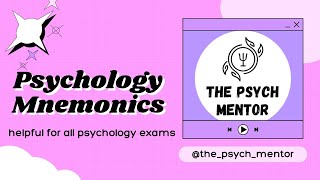 Psychology Mnemonics [upl. by Nerdna]