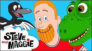 Steve and Maggie Cartoon for Kids  Monster Truck Toy  Dinosaurs  Floor is Lava  Wow English TV [upl. by Radloff120]