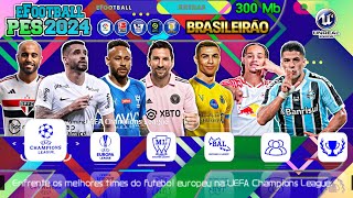 ✅ eFootball PES 2024 Leve PPSSPP Atualizado C Narração Português  Como Instalar No ANDROID [upl. by Irtak871]