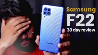 Samsung Galaxy F22 Full Review After 30 Days  OneUI Ads ka ASLI SACH  InDepth Review [upl. by Cullen]