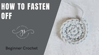 Amigurumi Crochet Basics  How To Fasten Off In The Round  Yarn Society [upl. by Niamjneb]