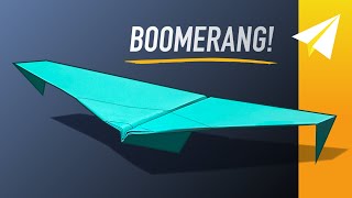 BOOMERANG PAPER AIRPLANE How to Make a Plane that Flies Back to You — Looper by Will Barron [upl. by Hillari]