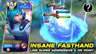 LING INSANE HAND SPEED  SUPER AGGRESSIVE amp ON POINT With PERFECT ROTATION  Mobile Legends [upl. by Krueger]