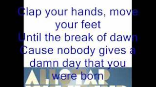 Allstar Weekend Not Your Birthday Dirty Version lyrics on screen [upl. by Hutt564]