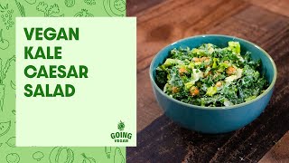 Vegan Kale Caesar Salad Recipe [upl. by Genvieve98]