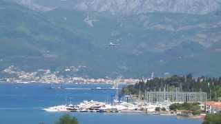 Visual landing at Tivat airport LYTV RWY14 [upl. by Nnylarej]