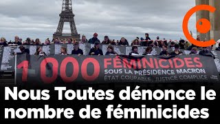 Nous Toutes dénonce le nombre de feminicides sous Macron 20 octobre 2024 Paris France [upl. by Surtemed]