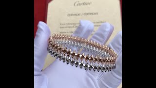 Unboxing Video  Clash de Cartier Bracelet Medium Model Rose Gold White Gold [upl. by Lipson]