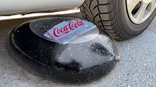 DIET COCA COLA BALLOON VS CAR Coca Cola Zero PowerAde Fanta Sprite Fruko and Mentos Underground [upl. by Gonnella]