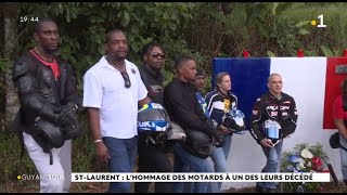 Saint  Laurent du Maroni  lhommage des motards à un des leurs décédé [upl. by Simetra]