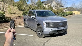 2023 Ford F150 Lightning Lariat Start Up Test Drive Walkaround POV and Review [upl. by Maryl252]