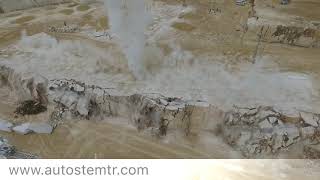 Marble stone blasting in Turkey with AutoStem Cartridges [upl. by Kammerer]