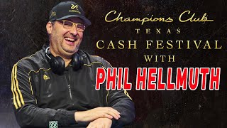 Champions Club Texas Cash Game Festival with Phil Hellmuth  Night 1  51025 [upl. by Kerred]