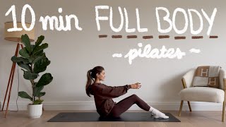 10MIN full body pilates workout no equipment  LIDIAVMERA [upl. by Aeret88]