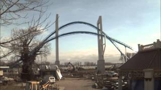 Cedar Point 2013 GateKeeper Construction Time Lapse Week 29 21813  22413  Angle 2 [upl. by Ajram]