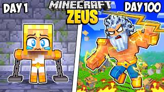 I Survived 100 Days as ZEUS in Minecraft [upl. by Shutz]