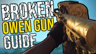 BEST SMG in WARZONE Owen Gun  BeginnerMid LevelFull Level Attachments Guide [upl. by Binky859]