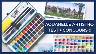 Palette AQUARELLE Artistro  Test et CONCOURS [upl. by Ellener]