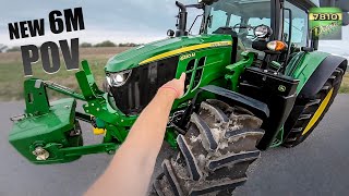 Lets Drive NEW John Deere 6M  POV Drive [upl. by Imorej]