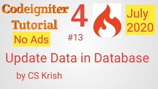 How to Update Data in Database using Codeigniter 4 tutorial in hindi [upl. by Brebner]