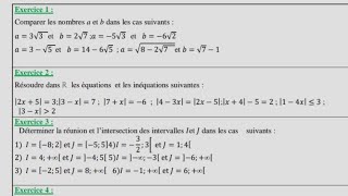 série d exercices  lordre dans R tronc commun science [upl. by Oirogerg516]