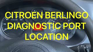 Citroen Berlingo multispace Peugeot partner diagnostic port location [upl. by Shelman61]