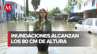 Inundaciones afectan a fraccionamiento en Tlajomulco de Zúñiga Jalisco [upl. by Snehpets]