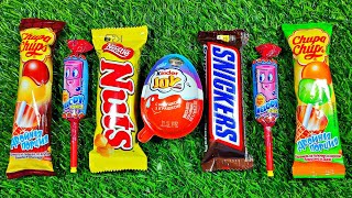 ASMR LOLLIPOP ICE CREAM Unpacking Kinder BIG Surprise eggs AND Lollipops Chocolate Sweets [upl. by Lusa]