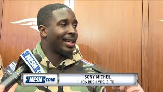 Sony Michel on impressive performance in Patriots win over Chiefs [upl. by Dawaj]