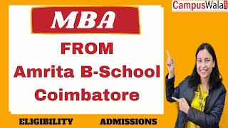 Amrita School Of Business Coimbatore  ASB  Admissions  Placements [upl. by Tica]