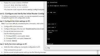 Packet Tracer 1014  Configure Initial Router Settings [upl. by Jorey]