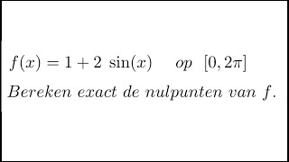 Nulpunten berekenen bij een goniometrische functie [upl. by Ainsworth]