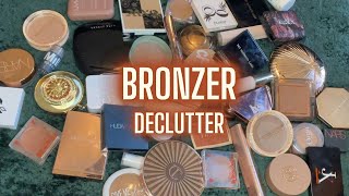 Bronzer Collection Declutter  2024 Makeup Declutter [upl. by Pinette414]