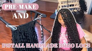 Guide PreMaking and Installing Handmade Boho Locs Using Human Hair [upl. by Atalee]