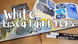 Posca Paint Pens Extra Fine and Brush Tip White [upl. by Seerdi]