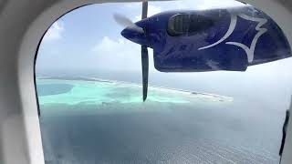 Soneva Jani Maldives  Manta seaplane ✈️  scenic flight  landing in Soneva Jani [upl. by Eveineg604]