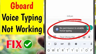 Fix Gboard Voice Typing Not Working  No Permission to enable voice typing [upl. by Estevan]