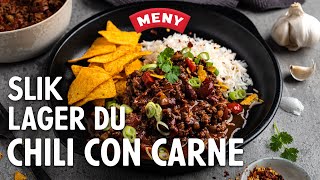 Slik lager du chili con carne [upl. by Anoyek611]